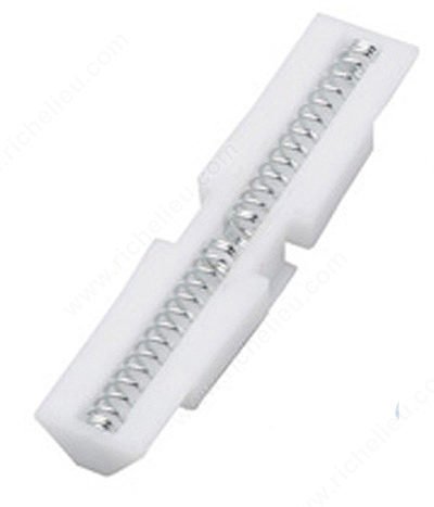 Deslizador superior de plástico newlifeappTM 1107 para puertas plegables de clóset (paquete de 10) – Guía de nailon de doble resorte de 4", compatible con canales de riel de 7/8" (abertura de 7/16") miniatura 2