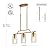 Modern Gold Pendant Lights Kitchen Island Light Fixtures Ceiling Farmhouse Hanging Light Fixture for Dining Room Chandelier Over Table 3-Light Modern Rectangular Linear Chandelier for Restaurant Bar