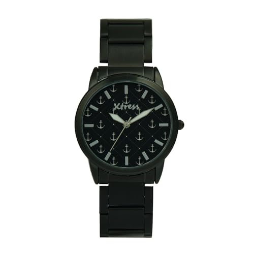 XTRESS montre homme montre bracelet avec sangle montre analogique noire