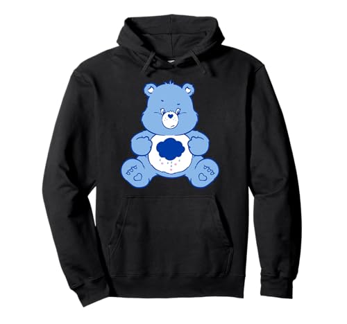 Care Bears Vintage Classic Grumpy Bear Cloudy Belly Badge Pullover Hoodie