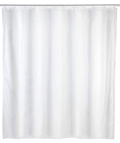 Allstar Cortina de ducha Zen blanco - impermeable, de fácil cuidado, Polietileno, 120 x 200 cm, Blanco