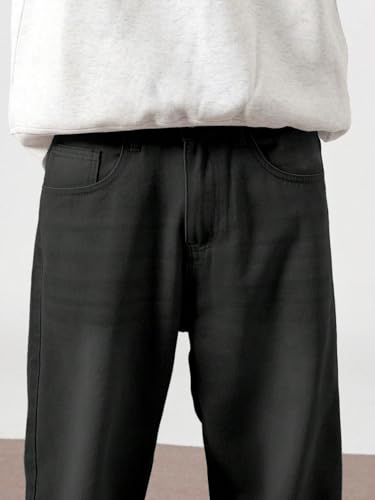 Image of URBAN POCKETS Jeans for Men | Denim Jeans | Relaxed Fit | Baggy Style | Wide Leg | Streetwear | Casual Wear | Everyday Comfort (U-18-19)