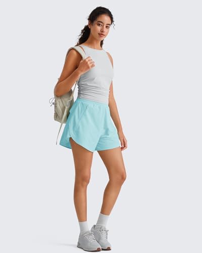 Image of G4Free Skimetic Workout Tank Tops for Women Side Ruched Sleeveless High Neck Crop Top Summer Athletic Gym Shirts