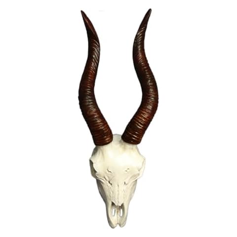 LINZHEN A Sheep Simulation Creative Cow Skull Pendant Decorations Garden Hanging Home Animal Sheep Head Model Wall Hanging Resin Cover