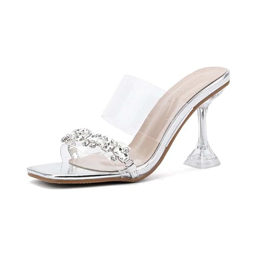 Sandales d'été à talons hauts et strass respirantes pour danser au mariage sans douleur