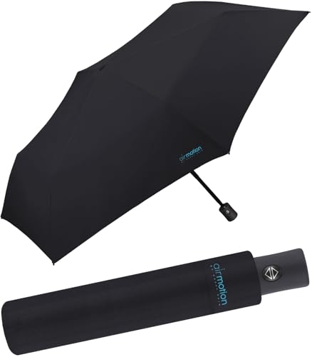 Parapluie de poche automatique noir pliable 97 cm résistant vent Air Motion