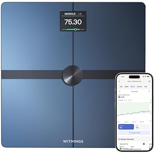 WITHINGS Body Smart - Accurate Scale for Body Weight and Fat Percentage, Body Composition Wi-Fi and Bluetooth Weight Scale, Baby Weight Scale, Smart Scale Apple Health Compatible, Bathroom Scale