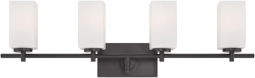 Designers Fountain Dakota 4-Light Bathroom Vanity Light Fixture, Biscayne Bronze, 6734-BBR