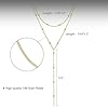 1 Pièce de Collier en Y Pour Femmes - Chaîne Longue en Acier Inoxydable Orné de Plusieurs Rangées - Bijoux Élégant et Minimaliste pour Femmes - Comprend Boîte à Bijoux #1