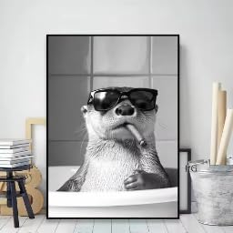 Affiche loutre mignonne : la solution pour décorer un petit mur vide