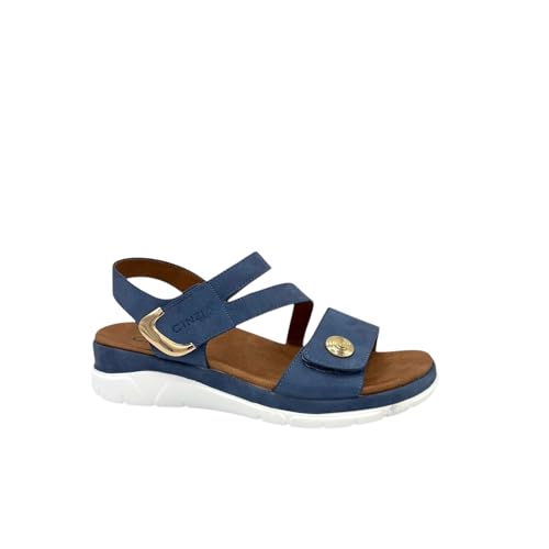 Cinzia Soft BZ404001 Sandali Donna con Tacco Blu 40