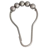 Kingston Brass SRCR128 Roller Ball Shower Curtain Rings (12 Pieces/Set) in Brushed Nickel