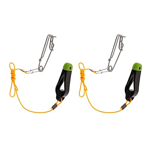 Kqcibz 2 Pcs Plus Line Release, 17 Inches Downrigger Release Stacker Clip Fishing Leader with Longline Snap Clips