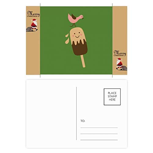Cartes postales Père Noël chocolat lot de 20 papeterie Noël originale et rigolote