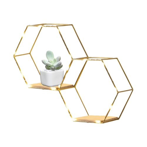 Estanterías hexagonales para la pared