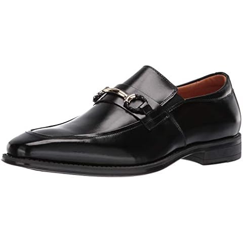 Stacy Adams Men's Pierce Moe-Toe Slip-on Penny Loafer, Black, 9 M US Cover