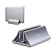 LENTION Aluminium Platzsparender vertikaler Desktop-Ständer Kompatibel mit MacBook Air/Pro 13 15, MacBook 12, iPad Pro 12.9, Surface Book, Chromebook und 11 bis 17-Zoll-Laptops, Notebook (Space Grau)