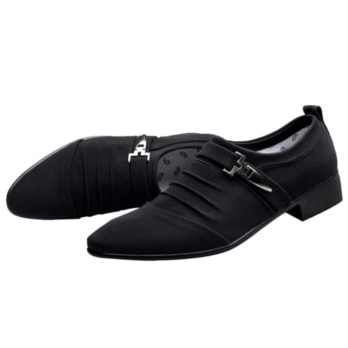 BORAMAX Men's Oxford Shoes - Men's PU Business Shoes Pointed Toe Wedding Shoes Casual Work Shoes Suit Shoes2