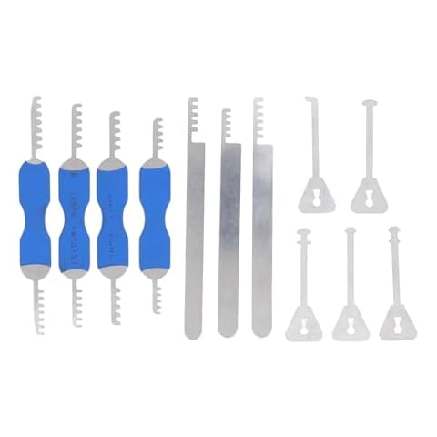 Pomya 12PCS Comb Pick Stainless Steel Tools, Portable Metal Teeth Tools for Firefighting Repair and Cabinet Cover