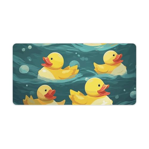 Desk Pad Protector 24x12 Inch Extended Rubber Ducks Mouse Mat miniatura 5