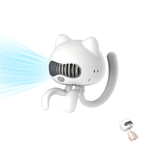 FUNJEO F08 Kinderwagen-Ventilator Katze Weiß