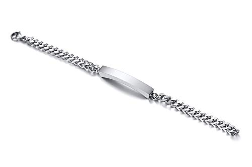 Mealguet Personalized Customized Stainless Steel Cremation Urn Bracelet Id Bar Chain Bracelet For Ashes Holder Keepsake Locket For Women Men #TOP2