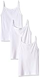 Calvin Klein Big Girls 3 Pack Camisoles, White, Large