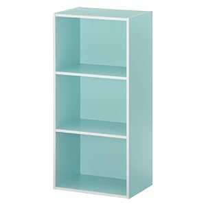 ぼん家具 カラーボックス 3段 本棚 収納ボックス 幅42×奥行29.1×高さ89.2cm ラック 棚 テレビ台 収納ケース ブルー