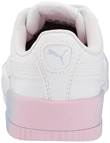 Puma Carina Sneaker, White-Halogen Blue, 4 Us Unisex Big Kid #TOP2