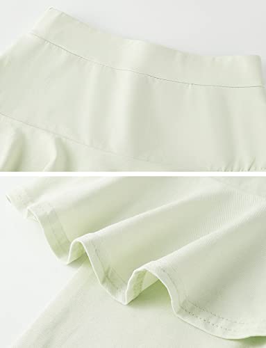 Happy Cherry 2 Packs Girl's Cotton Skirt Leggings Biker Shorts With Mini Ruffle Skirt Soft Stretch Skinny Tights Pantskirts Knee Length Sport Skort For Summer 2023 #TOP4