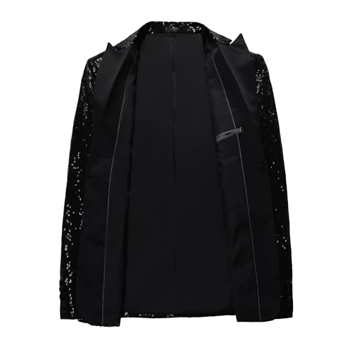 Mens 1 Button Sequin Dress Suit Slim Fit Party Festival Shiny Jacket Business Party Prom Tuxedo Blazer Sport Coat4