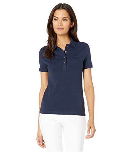 Lacoste Women's Short Sleeve Slim Fit Stretch Pique Polo Shirt