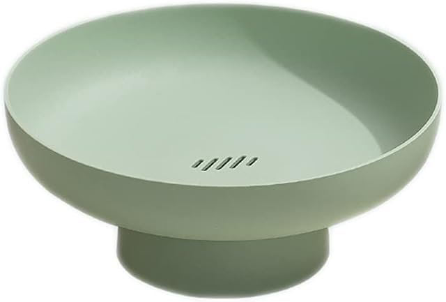 Round Fruit Bowl, Plastic Fruit Plate 26CM Vegetable Storage Basket Decorative Small Fruit Basket Kitchen Tray for Storage Tabletop Vegetable Bread,Shatterproof, Dishwasher, BPA Free