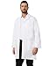 COZY SCRUBS Professional White Lab Coat for Men, Button Front Long Sleeve Doctor Coat with 3 Pockets (Previously COZYFIT), M
