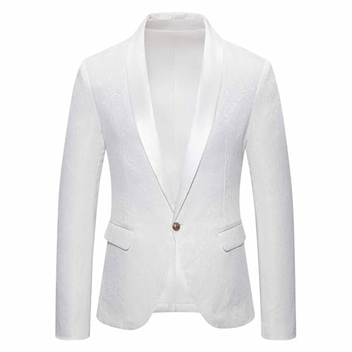 Men's Tuxedo Suit Jacket One Button Blazer Bussiness Casual Formal Sport Coats for Wedding Party, Prom, Dinner