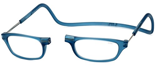 Clic Magnetic Reading Glasses in Frosted-Blue Jeans +1.75