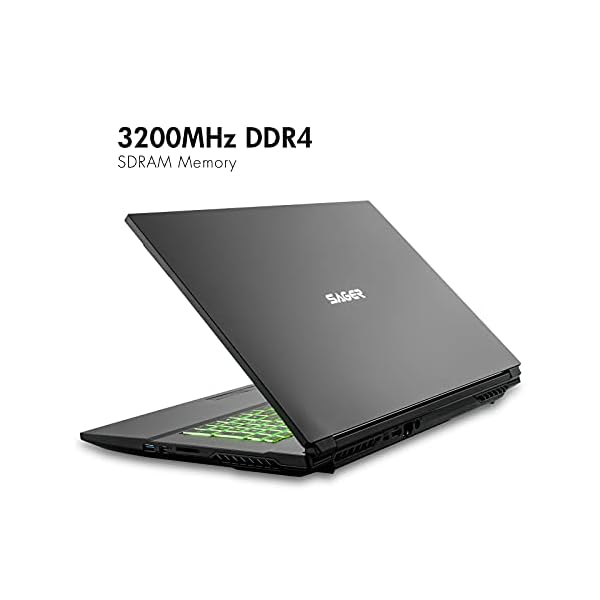 Sager NP7879PQ 17.3-Inch Thin Bezel FHD 144Hz 72% NTSC Gaming Laptop, Intel i7-11800H, RTX 3060 6GB, 32GB RAM, 1TB NVMe SSD + 1TB HDD, Windows 10