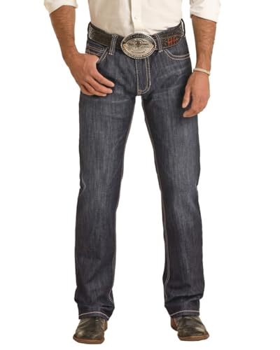 Rock & Roll Denim Revolver Reflex Pleather Embroidered Jeans2