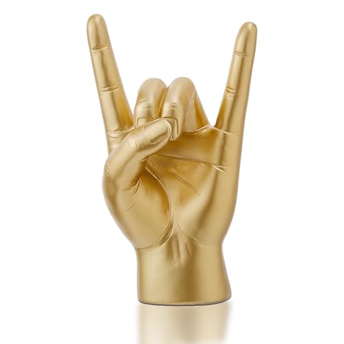Escultura Mano Oro I Love You Decoración Moderno miniatura 1