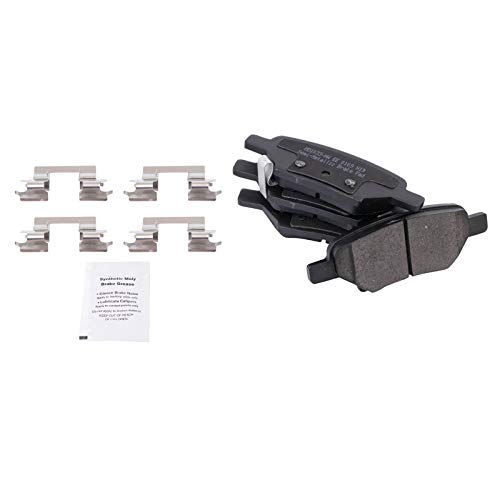 Image of TRQ Rear Brake Pad and Rotor Set Semi Metallic Calipers Compatible with 2005-2007 Chevrolet Malibu