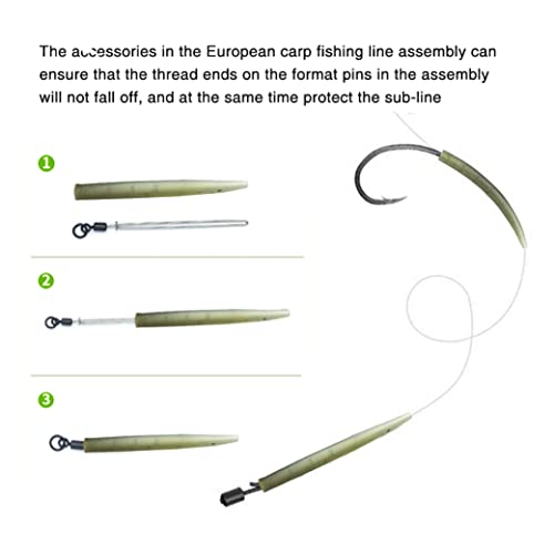 Vissen Anti Tangle Mouwen Terminal Connect Hook Carp Fishing Line Aligner Carp Vissen Rubberbuizen 30 Stks Groene Warm Selectie - Image 3