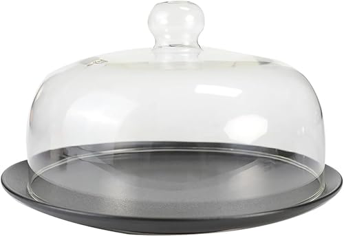 Copertura per microonde in vetro borosilicato per alimenti, copertura per piatti a microonde anti-spruzzo, cupola multifunzione con coperchio, manico facile da impugnare, lavabile in lavastoviglie