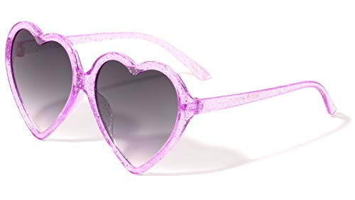 Kids Glitter Heart Sunglasses