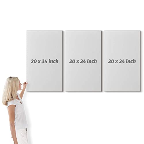 Beach Picture Canvas Wall Art:3 pieces Large Ocean Sea Artwork and Seaside Coastal Path Painting Print on Seashore Scene for Living Room decor (20''x34'') - Image 2