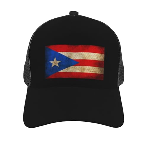 Flag of Puerto Rico Mesh Baseball Cap - Classic Adjustable Peak Cap, Trucker Hat for Men & Women2