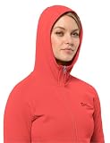 Jack Wolfskin BAISELBERG HOODED FZ W, Kurtka polarowa Kobiety, vibrant red, L