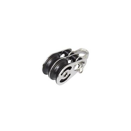 SEASURE Angeln Accessoires Doppelblock mit lösbarem Schäkel 25 x 8 mm Nylon, 57871