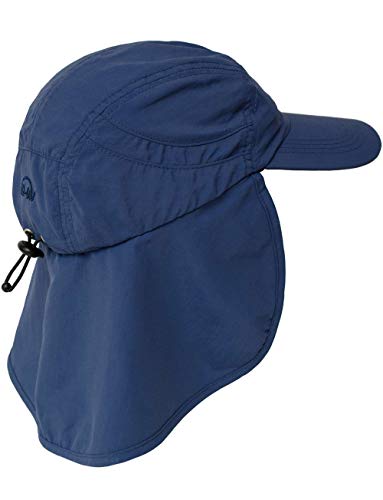 UV-Schutz Kappe mit Nackenschutz (Blau) Cover