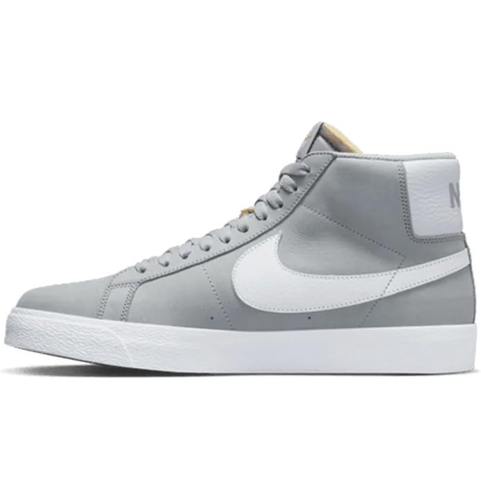 Nike Baskets mi-hautes SB Zoom Blazer, Gris loup/blanc, 8 Women/6.5 Men
