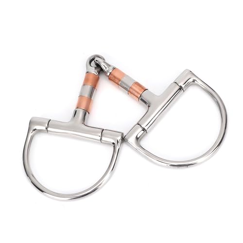Stainless Steel Dee Bit Snaffle Horse Tool Accessories Mouth with Copper SS Rollers